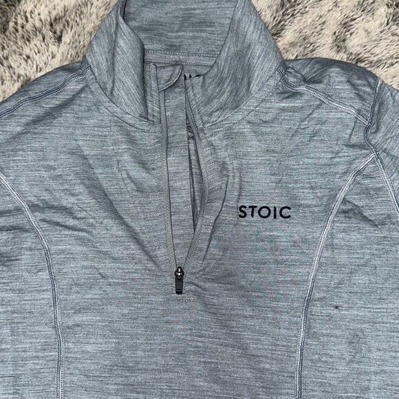 Stoic Gray Fitted Quarter Zip | Sz S - Picture 3 of 5